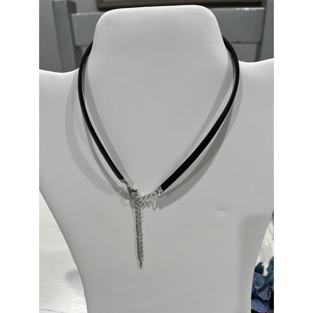 Love rhinestone bling black choker - Picture 3 of 3